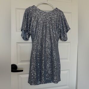 Zara Sequin Open Back Mini Dress